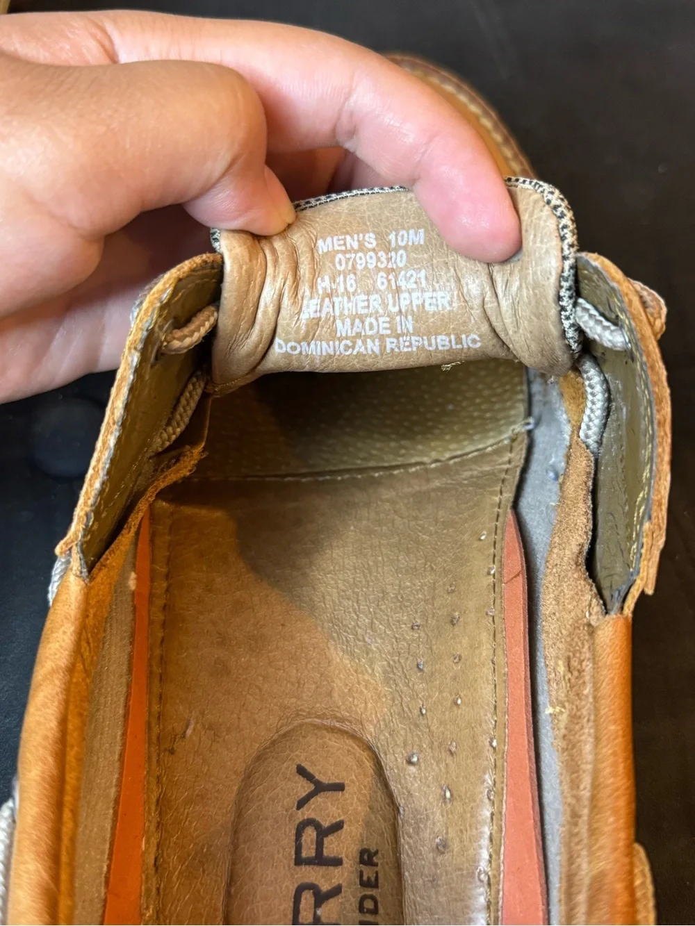 Sperry Tan Leather Lace-Up Boat Shoes